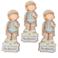  Nyomtatott dekorkarton A világ legjobb anyukájának kisfiú 8,5cm 3db-os dekorációs kellék