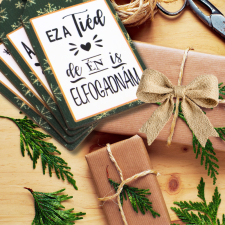  Nyomtatott dekorkarton - Ajándék kísérő táblák humoros 4db/csomag dekorációs kellék