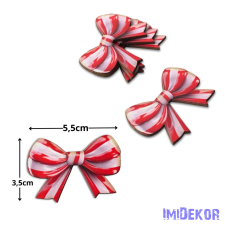  Nyomtatott dekorkarton - Cukorka masni 4db/csomag dekorációs kellék