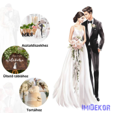  Nyomtatott dekorkarton - Házaspár tábla dekorációs kellék