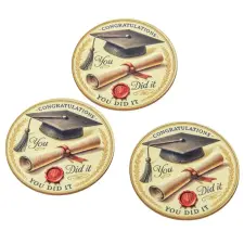  Nyomtatott dekorkarton You did it 5cm 3db-os dekorációs kellék