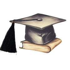  Nyomtatott fa tábla - Diplomaosztó kalap fekete bojttal 11,8cm ajándéktárgy