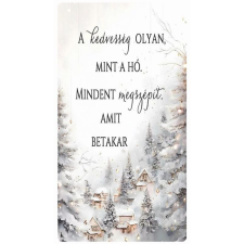  Nyomtatott fa tábla - Havas táj akasztós tábla dekorációs kellék