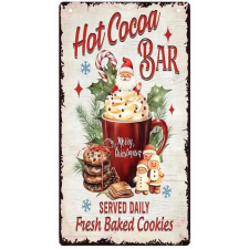  Nyomtatott fa tábla - Hot cocoa bar akasztós tábla dekorációs kellék
