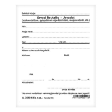  Nyomtatvány orvosi beutaló-javaslat nyomtatvány