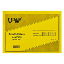  Nyomtatvány személygépkocsi menetlevél VECTRA-LINE A/4 nyomtatvány