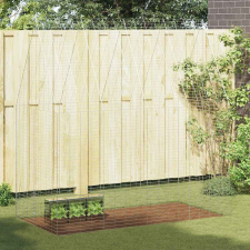  Nyúl Ketrec Ezüst 400 x 100 x 210 cm Horganyzott acél kisállatfelszerelés