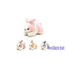  Nyuszi plüss figura 18 cm - Mályva dekorációs kellék