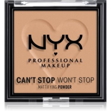 NYX Professional Makeup Can't Stop Won't Stop Mattifying Powder mattító púder árnyalat 06 Tan 6 g smink alapozó