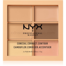  NYX Professional Makeup Conceal. Correct. Contour Korrektor és kontúrozó paletta smink alapozó