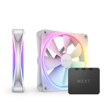 NZXT 2xF140 RGB DUO fehér ventilátor &amp; RGB vezérlő hűtés