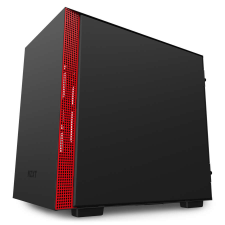 NZXT H210i Matte Black Red Mini Tower Fekete, Vörös számítógép ház