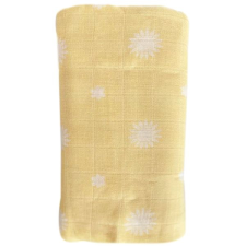 O.B Designs OB Designs Daisy Print muszlin pelenka - Lemon mosható pelenka