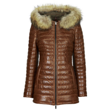 OAKWOOD Steppelt kabátok POPPING (removable raccoon fur) Barna EU M női dzseki, kabát