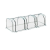 Oasom Alagút fóliasátor növénynevelő fóliasátor 3 ajtóval 350x100x80 cm PVC és acél kerettel