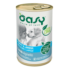 Oasy Dog Oasy Dog Konzerv OP Puppy&Junior Medium/Large Lamb 400g kutyaeledel