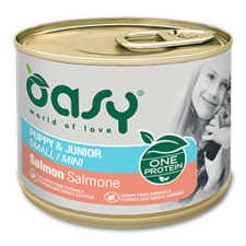 Oasy Dog Oasy Dog Konzerv OP Puppy&Junior Small/Mini Salmon 200g kutyaeledel