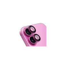 OBAL:ME Apple iPhone 16/ 16 Plus tempered glass kamera védő üvegfólia, rózsaszín mobiltelefon kellék