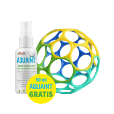 OBALL Játék Oball™ Classic 10 cm kék/zöld 0hó+AQUAINT 50 ml csörgő