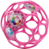 Oball RATTLE 10 cm 0m + sötét rózsaszín