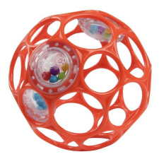 Oball Rattle csörgős labda, narancs, 10cm, 0m+ készségfejlesztő