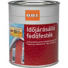 OBI időjárásálló fedőfesték vízzel higítható, fehér, selyemfényű, 2,5 l favédőszer és lazúr