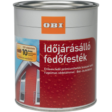 OBI időjárásálló fedőfesték vízzel higítható, teak, selyemfényű, 750 ml favédőszer és lazúr