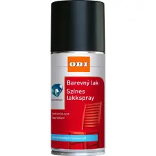 OBI lakkspray színes selyemfényű magas selyemfényűényű koromfeket 150 ml aeroszolos termék
