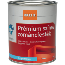 OBI Premium színes zománcfesték oldószeres enciánkék, selyemfényű, 375 ml zománcfesték