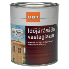 OBI vastaglazúr, oldószeres mahagóni, 375 ml favédőszer és lazúr