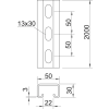 OBO 1121480 MS5030P2000A2 Profilsín, perforált AMS3518, 16,5 mm résszélesség, 2000mm