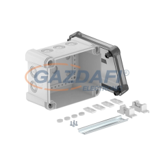 OBO 2005096 X10 R LGR-TR Leágazódoboz átlátszó fedéllel, 2069 sínnel 190x150x125mm villanyszerelés