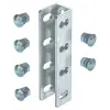 OBO 6018505 VUS 5 FT U-Oszlop Összekötő félgömbfejű csavarokkal együtt 190x44mm merítetten tűzihorganyzott acél