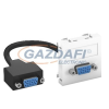 OBO 6104658 MTG-VGA F RW1 Modul 45 Vga Csatlakozó Aljzat kábellel hüvely-hüvely 45x45mm hófehér polikarbonát
