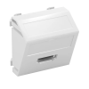 OBO 6104814 MTS-HD S RW1 Modul 45 Hdmi Csatlakozó Aljzat Hüvely csavaros rögzítéssel 45x45mm hófehér polikarbonát