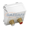 OBO 6105081 MTS-2R F SWGR1 Modul 45 Rca Csatlakozóaljzat kettes hüvely-hüvely 45x45mm szürkésfekete polikarbonát