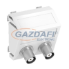 OBO 6105105 MTS-2BC F SWGR1 Modul 45 Bnc Csatlakozóaljzat kettes hüvely-hüvely 45x45mm szürkésfekete polikarbonát