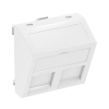 OBO 6119244 DTS-2B RW1 Adatátviteli Csatlakozó 2 db B típusú csatlakozó modulhoz 45x45mm hófehér polikarbonát