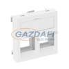 OBO 6119280 DTG-02C RW1 Adatátviteli Modul Tartó 2 db C típusú csatlakozómodulhoz 45x45mm hófehér polikarbonát