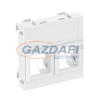 OBO 6119308 DTG-02LE AL1 Adatátviteli Modul Tartó 2 db LE típusú csatlakozómodulhoz 45x45mm festett alumínium polikarbonát