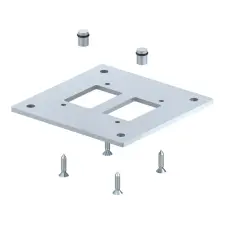 OBO 6290416 ISS160160BP Szerelőtalp ipari oszlophoz 250x250x8mm fehéralumínium acél villanyszerelés