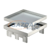 OBO 7409068 RKN2 UZD3 9VS25 Négyzetes Kazetta zárt 243x243mm rozsdamentes acél
