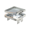 OBO 7409230 RKSN2 UZD3 4VS25 Négyzetes Kazetta kábelkivezetéssel 200x200mm rozsdamentes acél