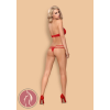 Obsessive 838-SET-3 set 2-pcs red S/M