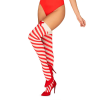 Obsessive / Obsessive Kissmass - csíkos combfix (piros-fehér)