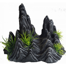 OceanMax Akvárium szikla dekor műnövénnyel XY-718 17,5x8x12cm akvárium dekoráció