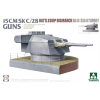 OEM 1/72 15 Cmsk C/28 Battleship Bismarck BB II/Stb II Turret katonai ágyú modell