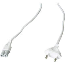 OEM 2-pólusú 230V tápkábel, 1.8m, fehér kábel és adapter