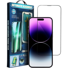 OEM 5D Edzett Üveg iPhone 12 Pro Max Fekete + Applikátor ( ) mobiltelefon kellék