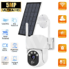 OEM 5MP, PTZ, Wi-Fi IP biztonsági kamera, napelemes, akkumulátoros, 4x optikai zoom, V360Pro app, kéirátnyú kommunikáció, színes éjjellátó, AI intelligens, automatikus mozgáskövetés, fehér